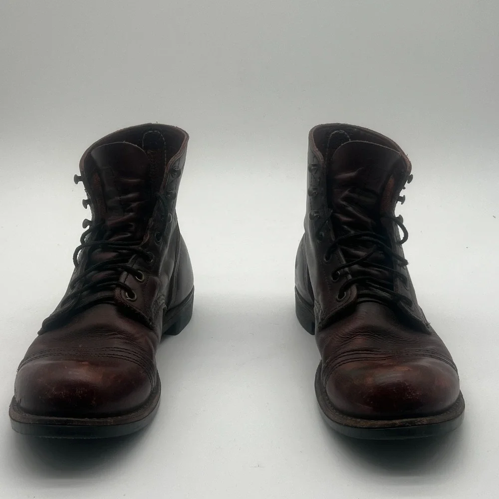 Vintage Red Wing 8119 Heritage Iron Ranger Oxblood Leather Boots Mens 8.5 D USA